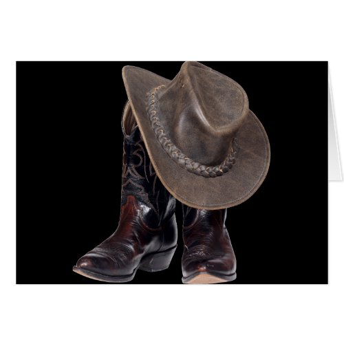 Cowboy Boots and Hat