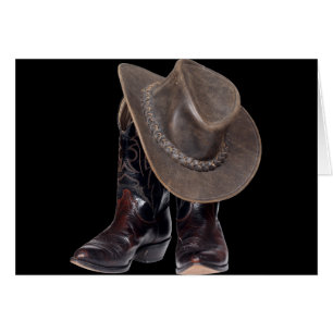 Cowboy Boots and Hat Cards