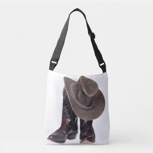 Cowboy Boots and Hat Crossbody Bag