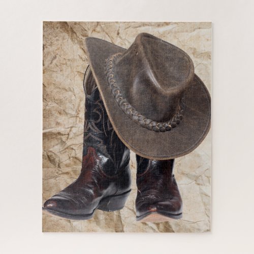 Cowboy Boots and Hat Jigsaw Puzzle