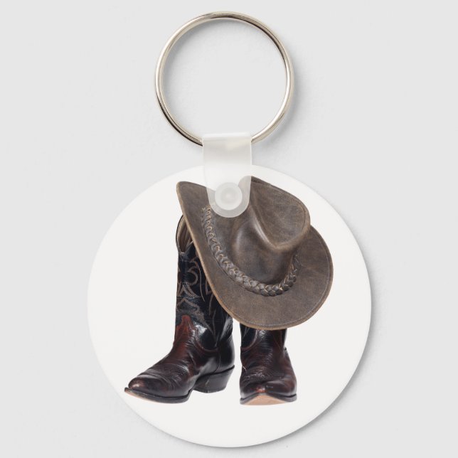 Cowboy Boots and Hat Keychain (Front)