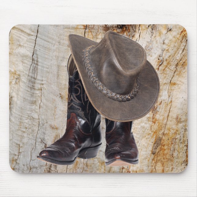 Cowboy Boots and Hat Mouse Pad (Front)
