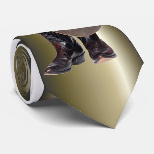 Cowboy Boots and Hat Neck Tie