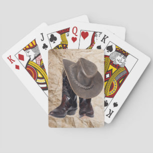 Cowboy Boots and Hat Poker Cards