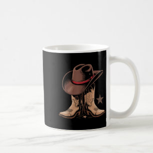 Cowboy Boots And Hat Western Rodeo Star Vintage Gr Coffee Mug