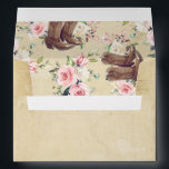 Cowboy Boots and Watercolor Flowers Western Envelope<br><div class="desc">Wild west western style envelopes</div>