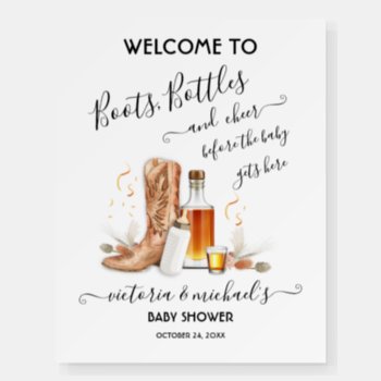 Cowboy Boots Bottles Baby Shower Foam Board by McBooboo at Zazzle