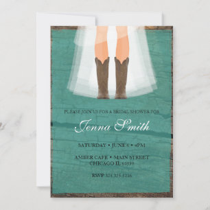 Cowboy boots Bridal Shower invitation