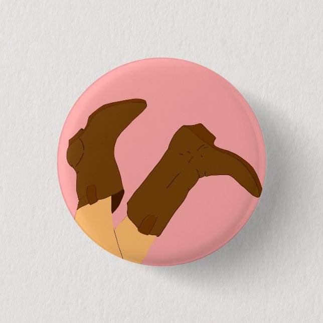 Cowboy Boots Button (Front)