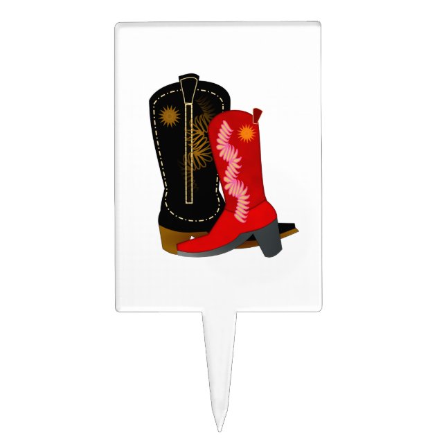 Cowboy Boots Cake Topper (Front)
