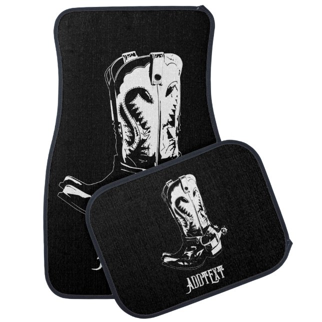 Cowboy boots car floor mat (Set)