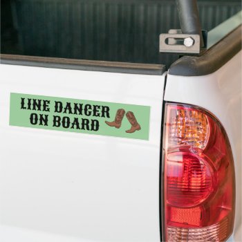 Cowboy Boots Country Western Line Dancer On Board Bumper Sticker by alinaspencil at Zazzle
