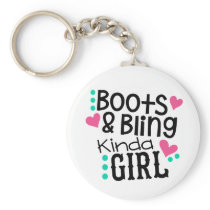 Cowboy Boots Cowgirl Bling Western Line Dancing Keychain