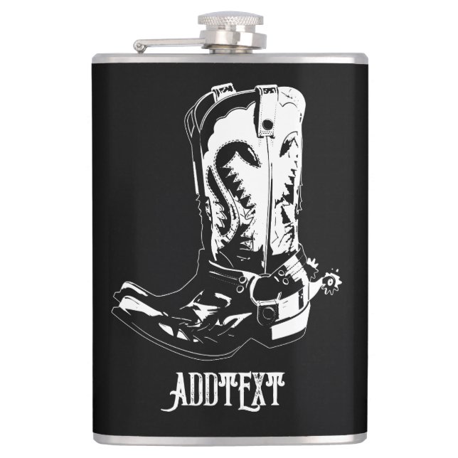 Cowboy boots flask (Front)