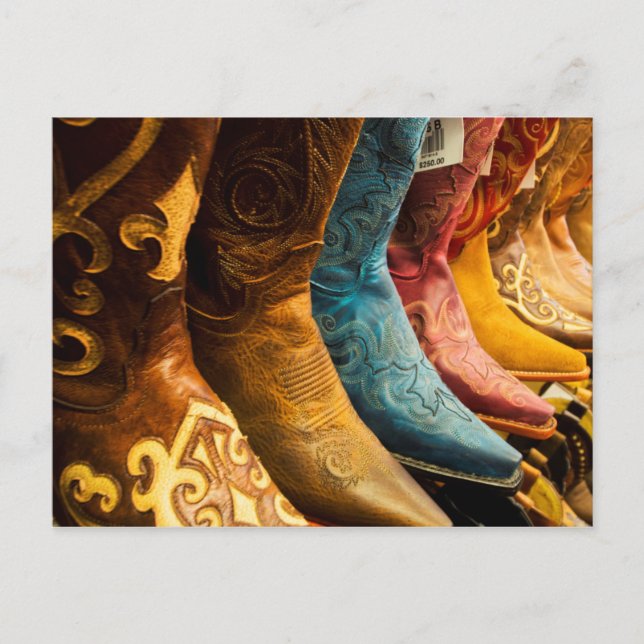 Cowboy boots for sale, Arizona Postcard (Front)