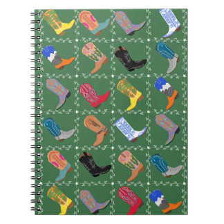 Cowboy Boots Fun Printed Spiral Notebook Journal