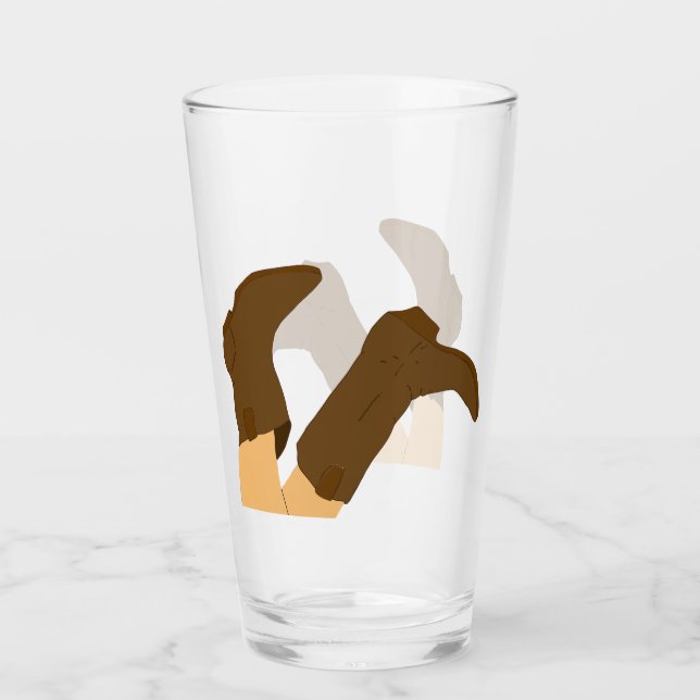 Cowboy Boots Glass (Front)