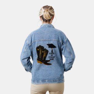 Cowboy Boots Graduation Denim Jacket