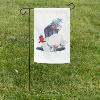 Cowboy Boots/Hat & Flowers/Birds Garden Flag