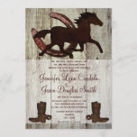 Cowboy Boots Horse Horseshoe Wedding Invitations