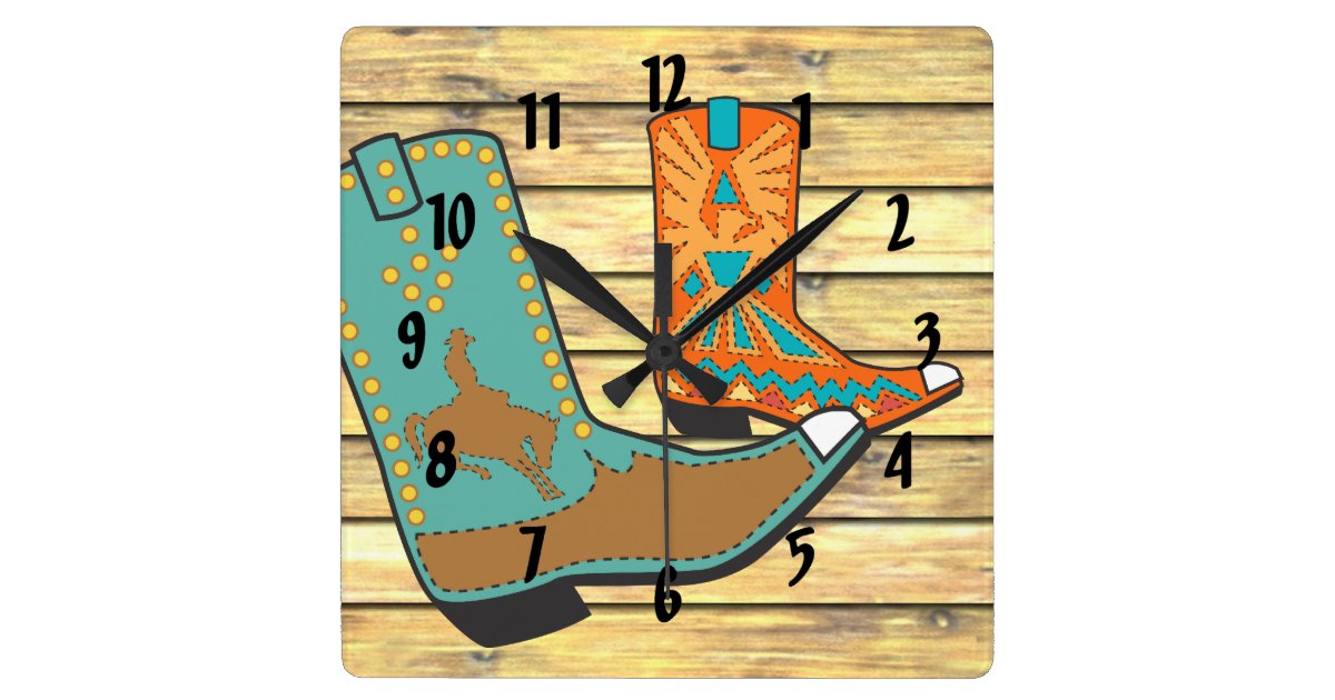 blue and orange cowboy boots