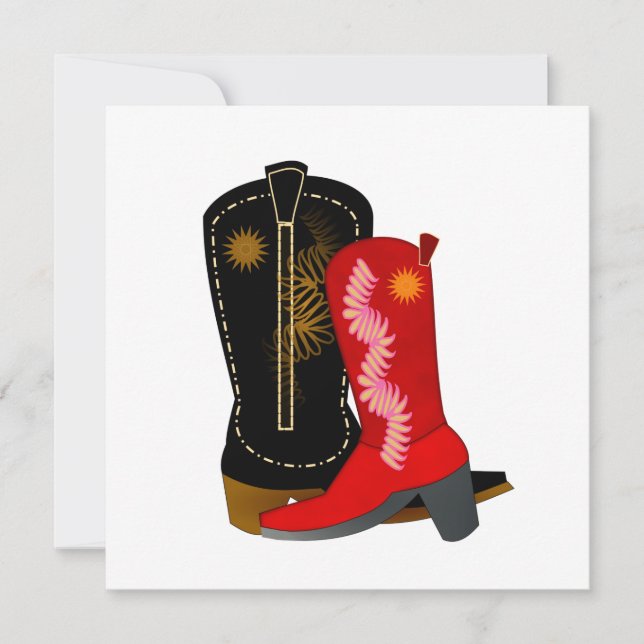 Cowboy Boots Invitation (Front)