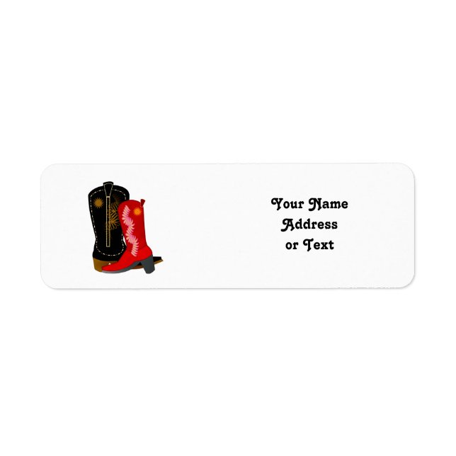 Cowboy Boots Label (Front)