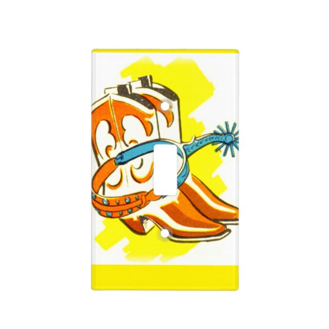 "Cowboy Boots" Light Switch Cover (Front)