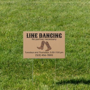 Cowboy Boots Line Dancing Country Western Business Sign by alinaspencil at Zazzle
