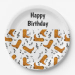 Cowboy Boots Music Notes Birthday 