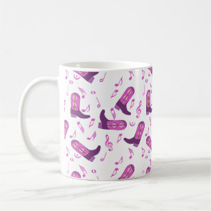 Cowboy Boots Music Notes Coffee Mug