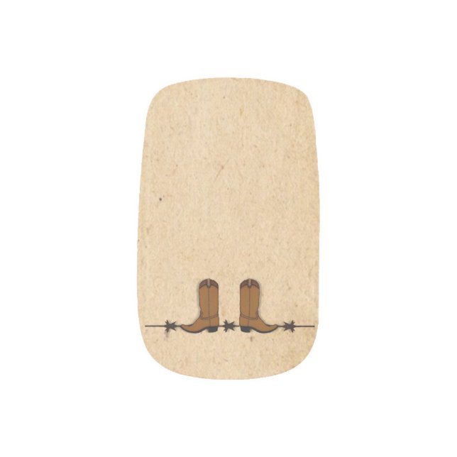 Cowboy Boots Nail Art (Left Thumb)