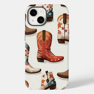 Cowboy boots pattern Case-Mate iPhone 14 case