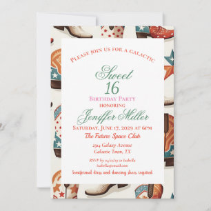 Cowboy boots pattern    invitation