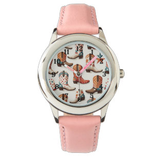 Cowboy boots pattern watch