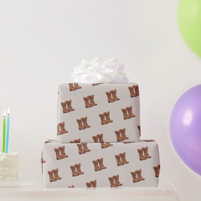 Cowboy Boots Pattern Wrapping Paper (Party Gifts)