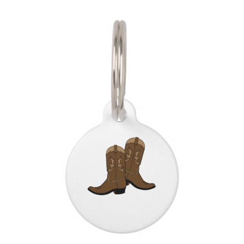 Cowboy Boots Pet ID Tag