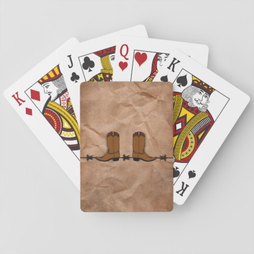 Cowboy Boots Playing Cards