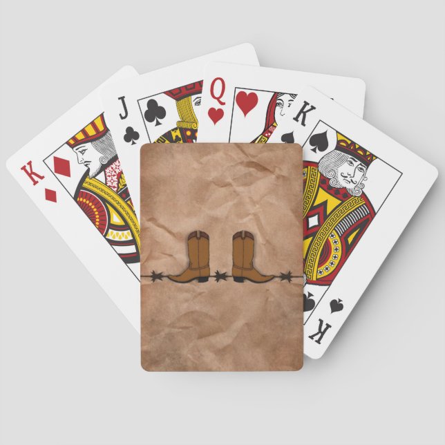 Cowboy Boots Playing Cards (Back)