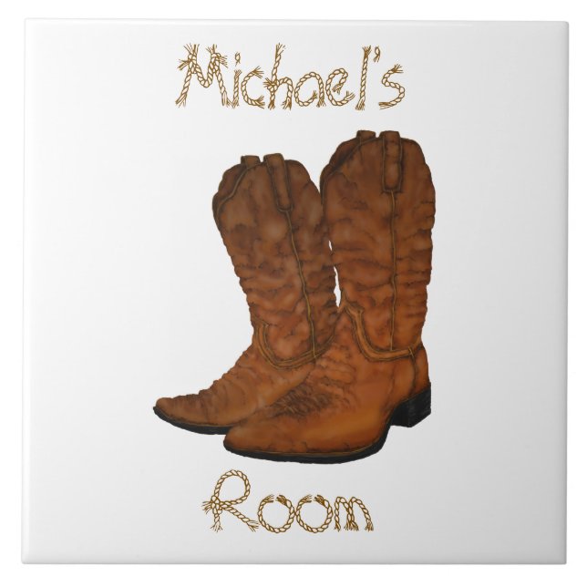 Cowboy Boots Room  Ceramic Tile (Front)