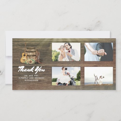Cowboy Boots Rustic Country Thank You Wedding