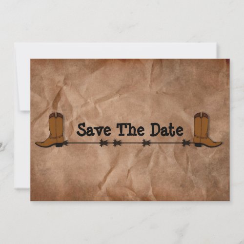 Cowboy Boots Save The Date