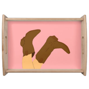Cowboy Boots Serving Tray