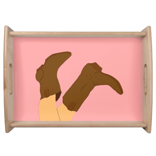 Cowboy Boots Serving Tray (Front)