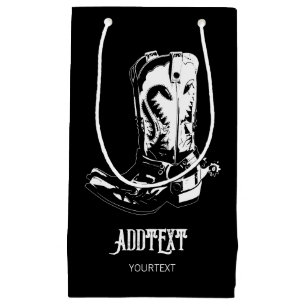 Cowboy boots small gift bag