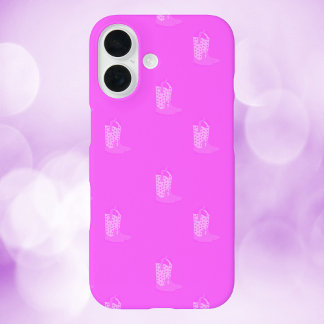 Cowboy Boots Stars Pink Pattern iPhone 16 Case