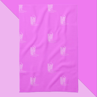 Cowboy Boots Stars Pink Pattern Kitchen Towel