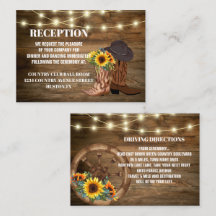Cowboy Boots Sunflower Western Wedding Direction