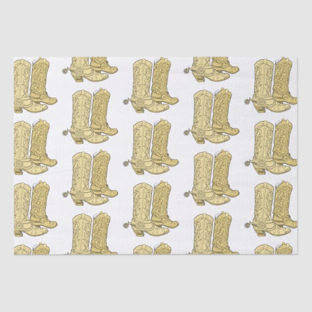 Cowboy Boots Tissue Paper (Front)