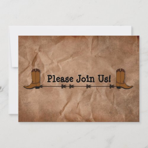 Cowboy Boots Wedding Invitation